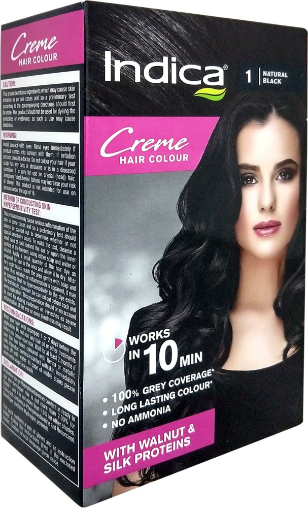 Indica Easy Hair Colour Shampoo Based Natural Black – Freshlee Shop