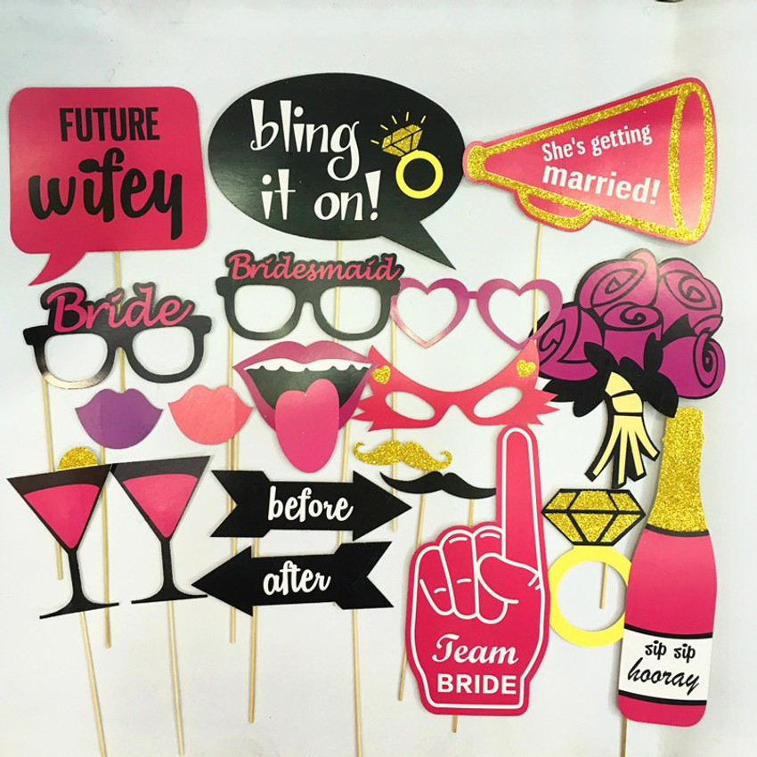 Hens night photo booth props store