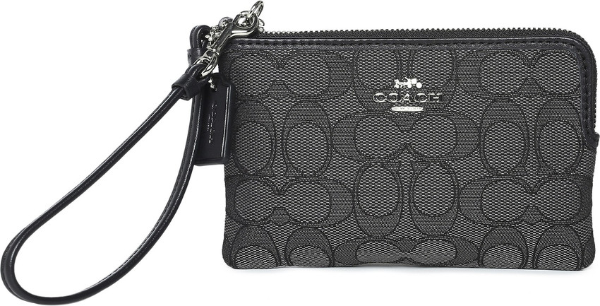 Coach black and grey wallet deals