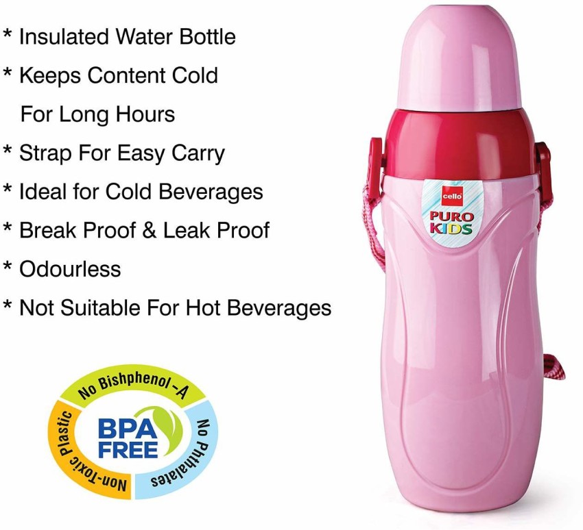 cello Puro Kids 480 ml Water Bottle - School Water Bottle