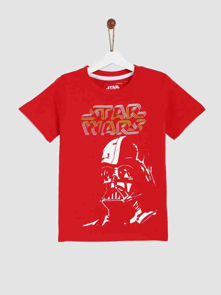 Flipkart YK Star Wars Boys Typography Printed Pure Cotton Regular T Shirt Round Neck