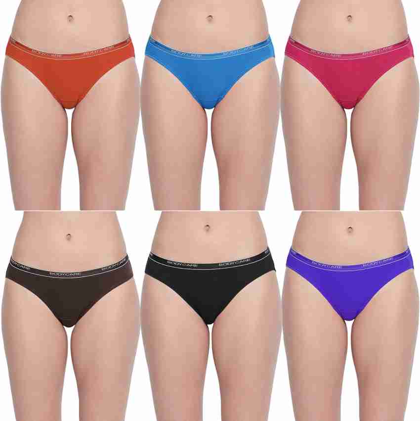 Buy Bodycare Women's Stripes Cotton Panty (Pack Of 6) - Multi-Color Online