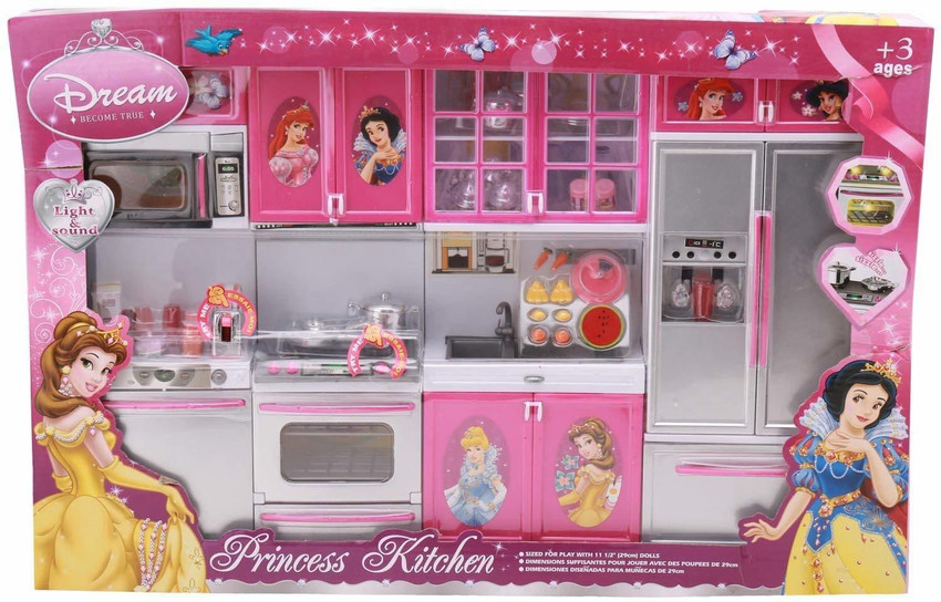 House Barbie Dream House Kitchen Set Light & Sound ,Plastic ,Pack