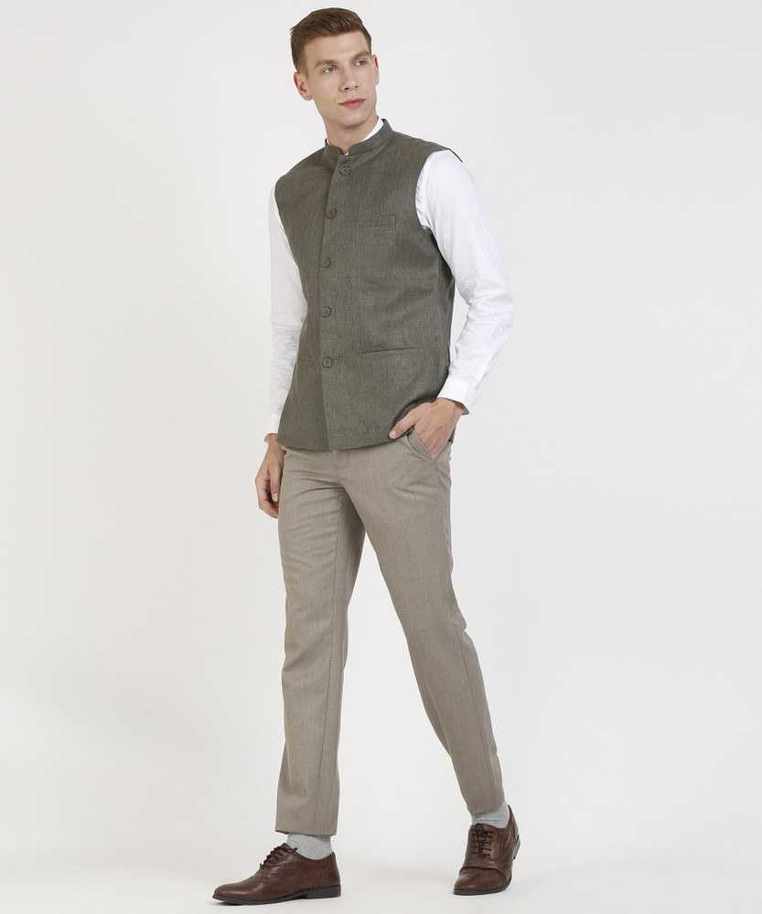 True blue nehru outlet jacket