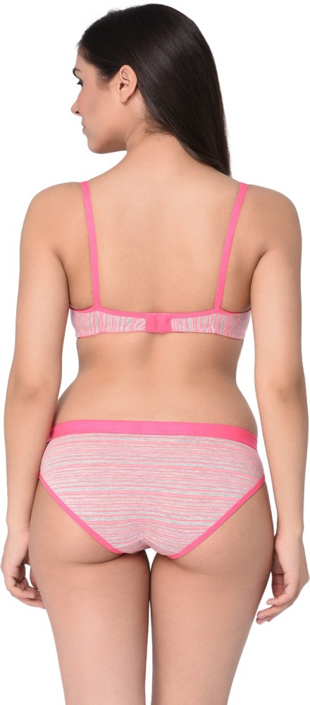 Buy online Pink Lacy Hosery Bras And Panty Set from lingerie for Women by  Elina for ₹389 at 61% off