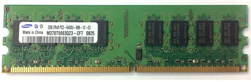 SAMSUNG 800mhz Desktop RAM DDR2 2 GB (Dual Channel) PC (M378T5663QZ3-CF7  PC2-6400U) - SAMSUNG : Flipkart.com