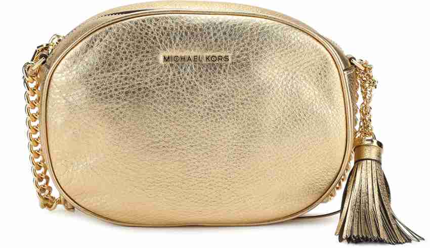 Michael kors gold sling sale bag