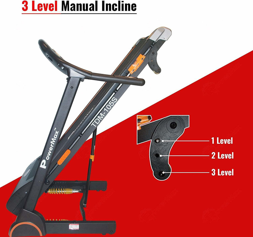 Powermax Fitness TDM 105S 4HP Peak Max 115kg 3 Lvl. Incline