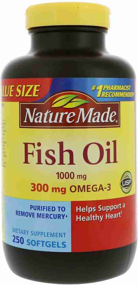 Nature Made Fish Oil 1000 mg 250 Softgels