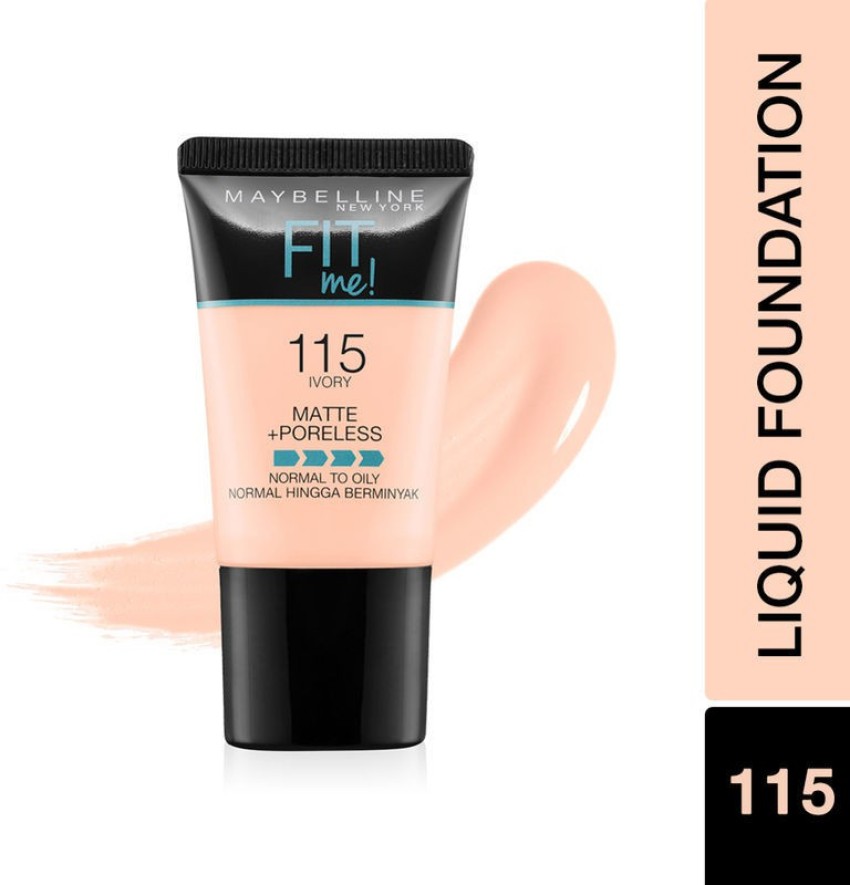 Buy Maybelline NY Fit Me Matte +Poreless Foundation - 115 Ivory (30ml)  Online in India