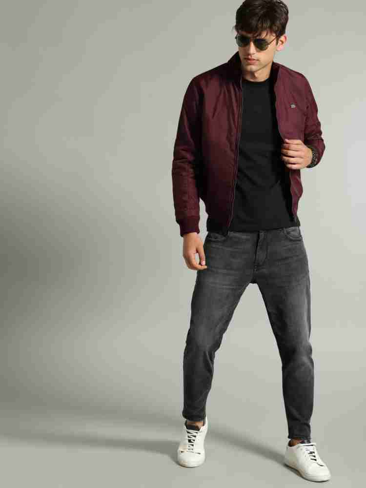 Buy Roadster Men Red Solid Bomber - Jackets for Men 4929150