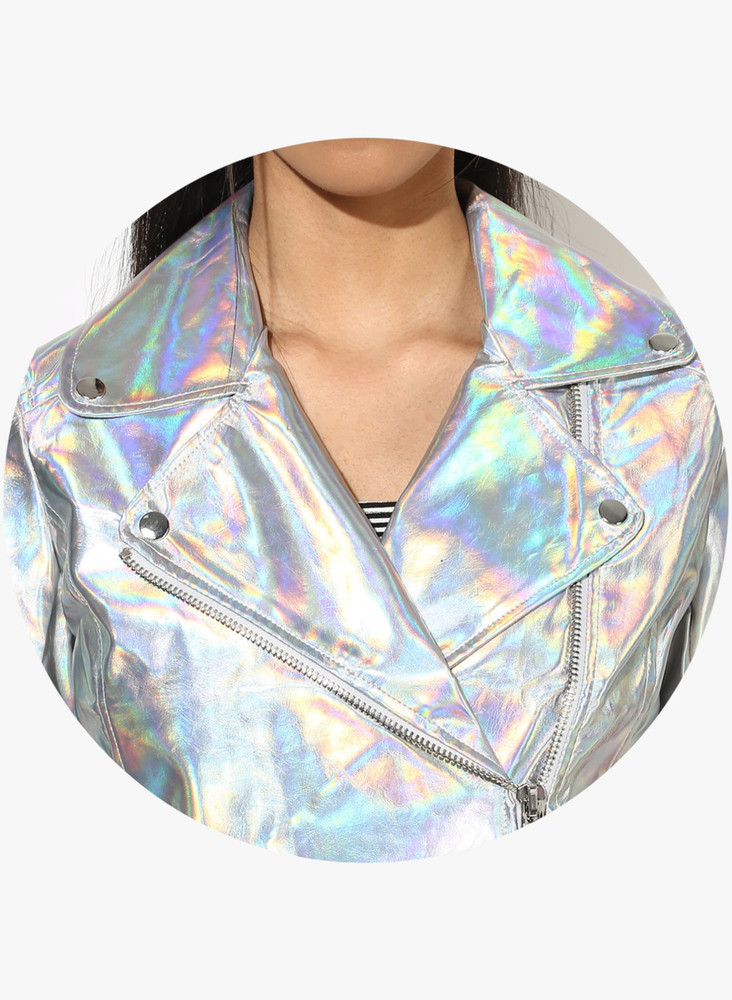 Holographic coat store forever 21