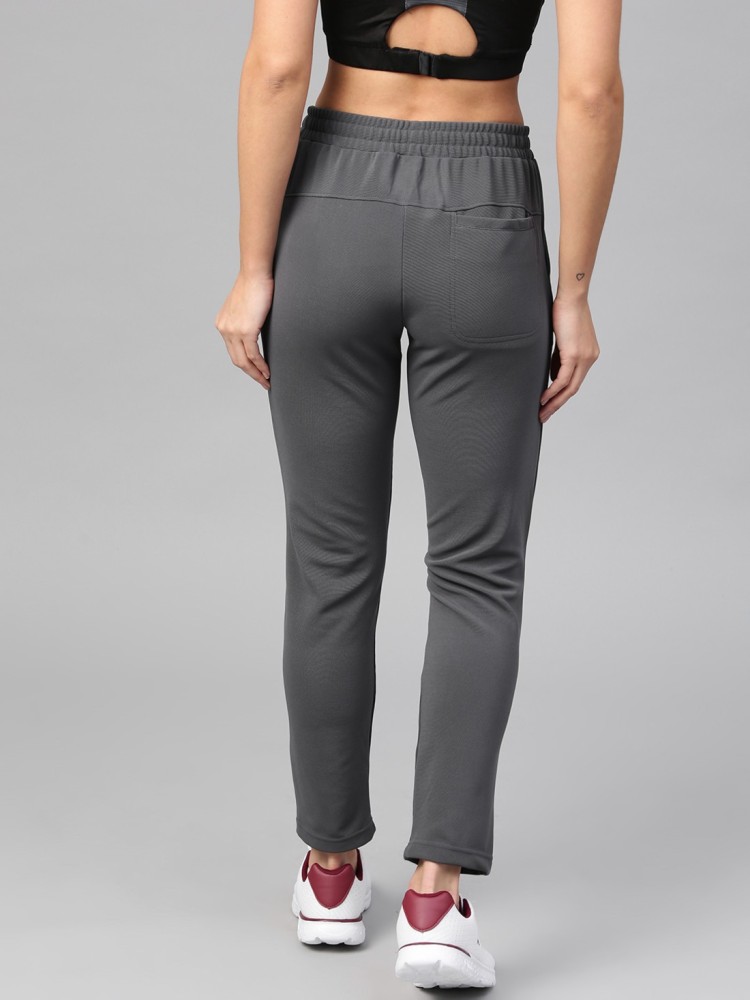 HRX by Hrithik Roshan Solid Women Grey Track Pants - Buy HRX by Hrithik  Roshan Solid Women Grey Track Pants Online at Best Prices in India