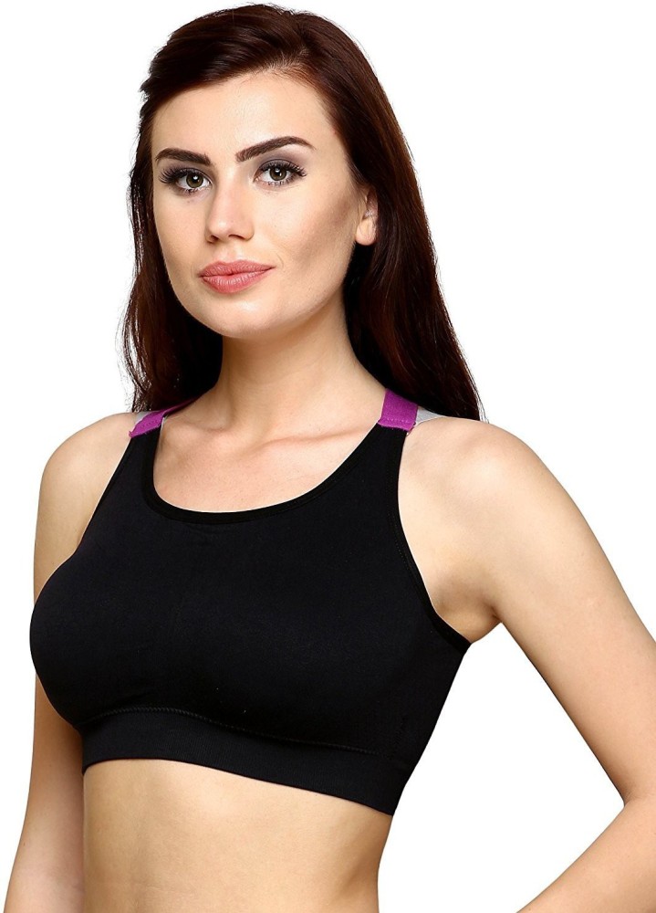 1To Finity Women Lightly Padded Cross Seamless Work Out Sports Bra