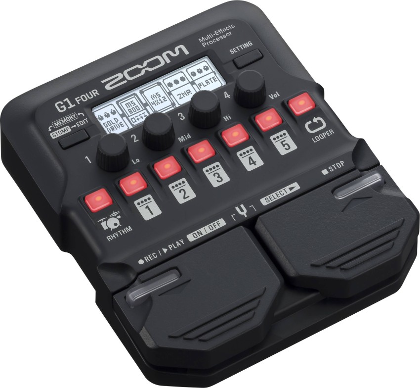 ZOOM Four Guitar Multi Effects Pedal Guitar Processor Price in India Buy  ZOOM Four Guitar Multi Effects Pedal Guitar Processor online at