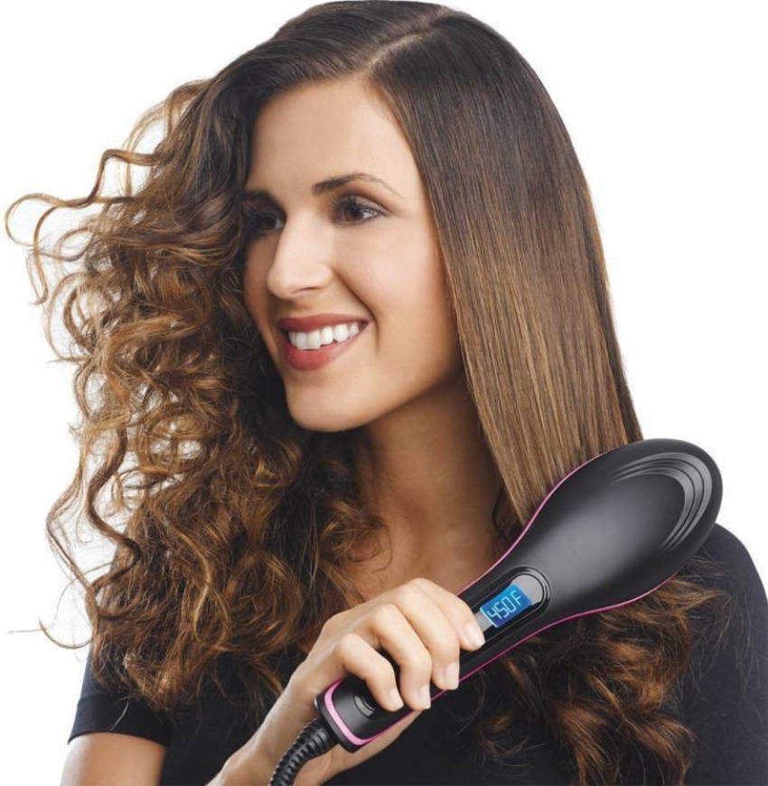 Easy hair 2024 straightener brush