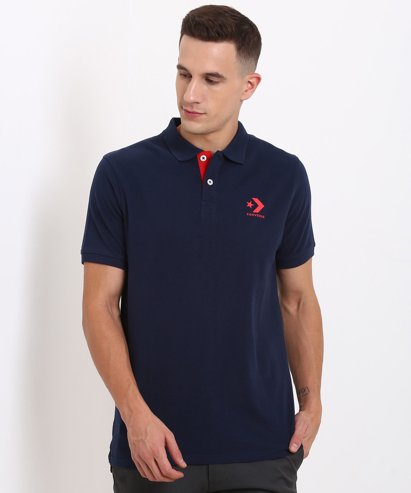 Converse polo solid sales men's t shirt