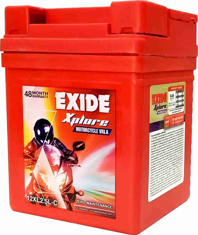 Exide two wheeler hot sale battery