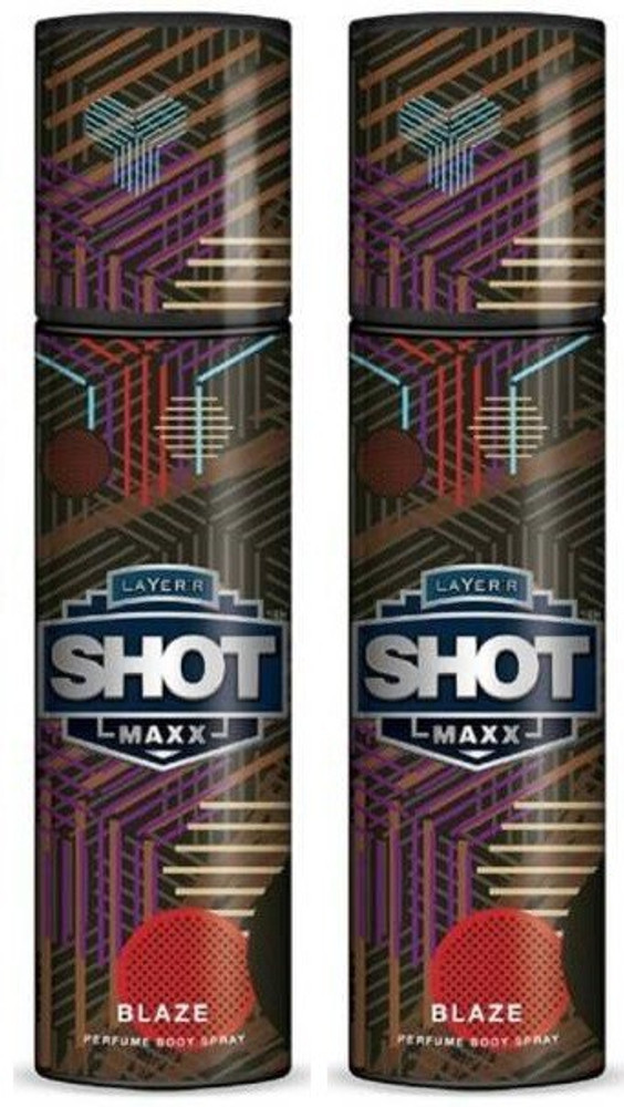 LAYER R Shot MAXX Blaze Pack of 2 Perfume Body Spray For Men