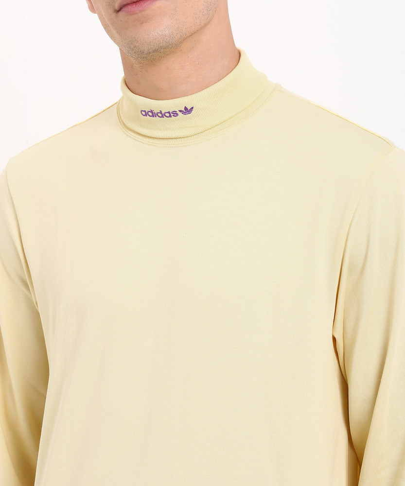 adidas skateboarding logo roll neck top in white