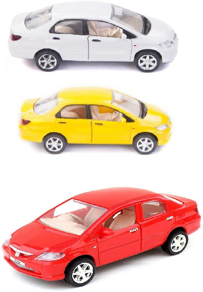 SKYZAL Pull Back Scale Model Honda City Car Toys For Kids Pack of