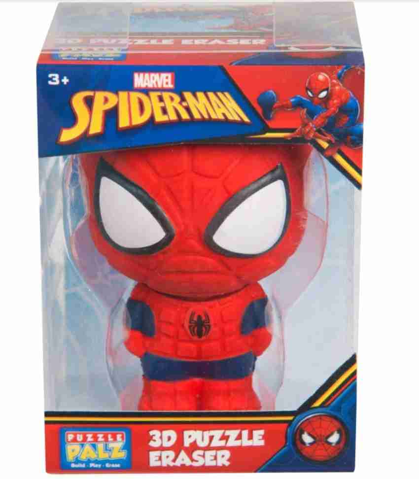MARVEL Spiderman Giant Puzzle 3D figure,Palz Puzzle, Eraser  - 6 x 10 x 7.2 cm Non-Toxic Eraser - Eraser, 3D Puzzle, Toy