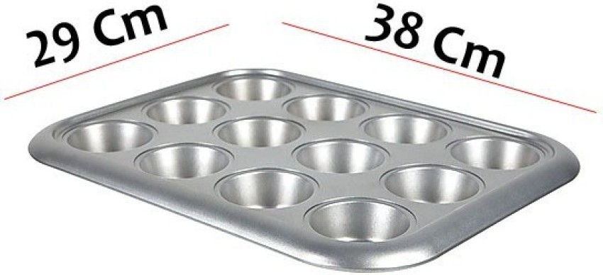 12-slot Cup Mini Shape Muffin, Cupcake Mould (5 Cm Aluminium Nonstick), For  Muffins, Rectangular at Rs 99/piece in Ahmedabad