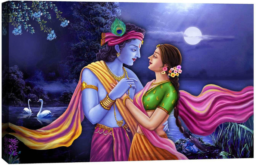 Romantic radha krishna top drawing