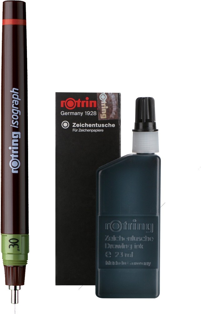 rotring Isograph Technical Drawing Pen 0.3mm & Ink Bottle-Black Calligraphy  - Buy rotring Isograph Technical Drawing Pen 0.3mm & Ink Bottle-Black  Calligraphy - Calligraphy Online at Best Prices in India Only at