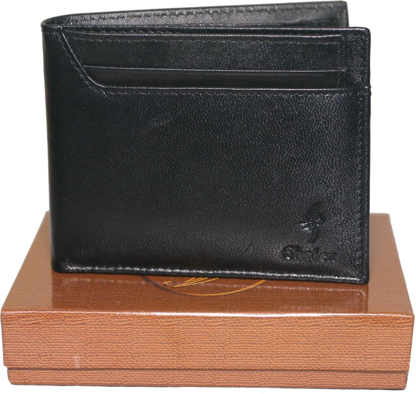 KINGFLYER Men Casual Black Artificial Leather Wallet Black - Price in India