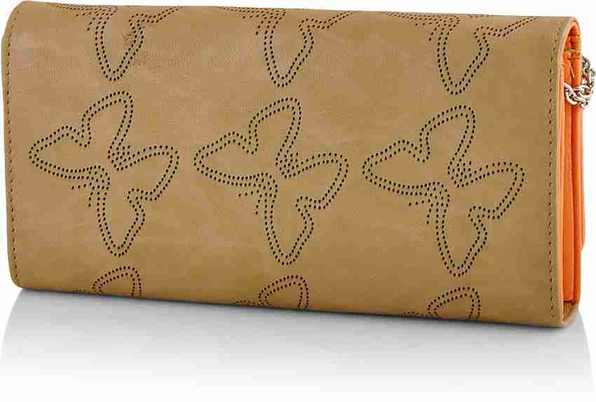 Butterflies Casual Beige Orange Clutch Beige Orange Price in