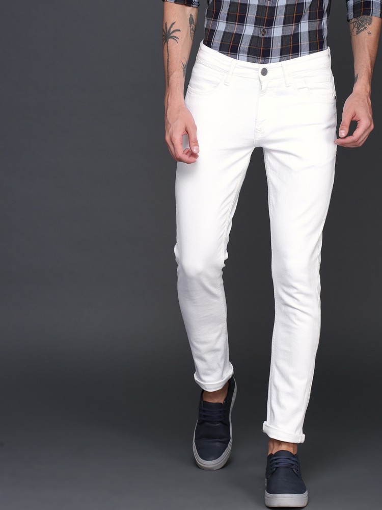 Buy Ether Men White Carrot Cropped Fit Mid Rise Clean Look Jeans  Jeans  for Men 2234305  Myntra