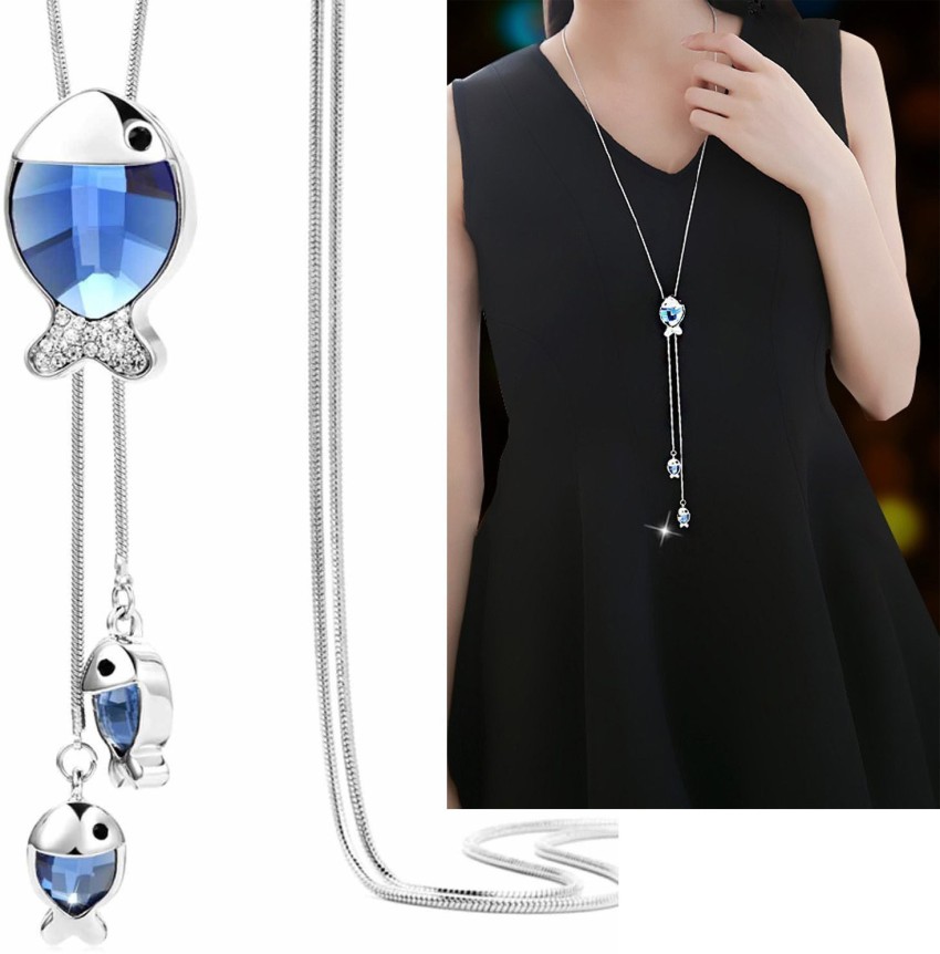 Buy Western Double Lyered Necklace Set With Big Beads Pendants 690053 |  Kanhai Jewels