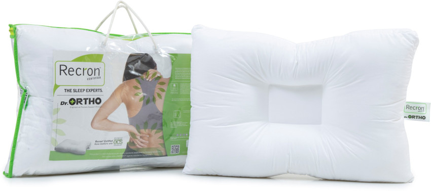 RECRON CERTIFIED Dr. Ortho Microfibre Solid Orthopaedic Pillow Pack of 1