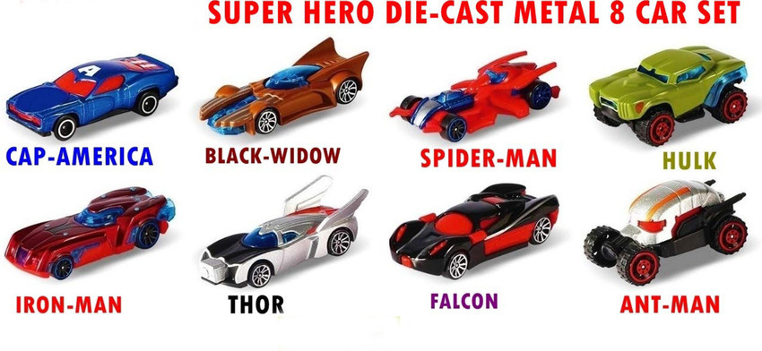 Superhero on sale cars toys