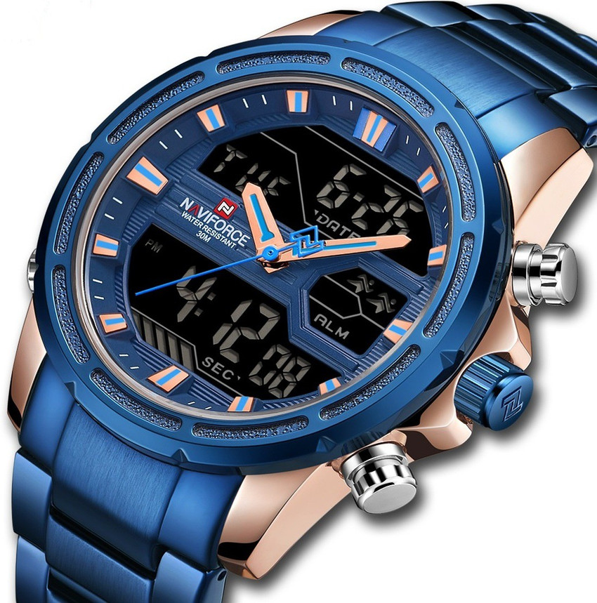NAVIFORCE NF9138 Blue NF9138 Analog Digital Watch For Men Buy NAVIFORCE NF9138 Blue NF9138 Analog Digital Watch For Men NF9138 Blue Online at Best Prices in India Flipkart