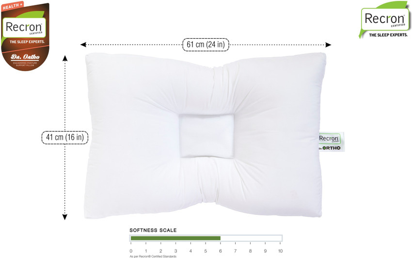 RECRON CERTIFIED Dr. Ortho Microfibre Solid Orthopaedic Pillow Pack of 1