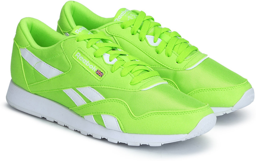 Lime green reebok clearance classics