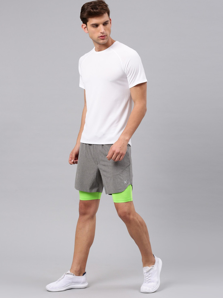HRX by Hrithik Roshan Solid Men Grey Running Shorts Buy HRX by