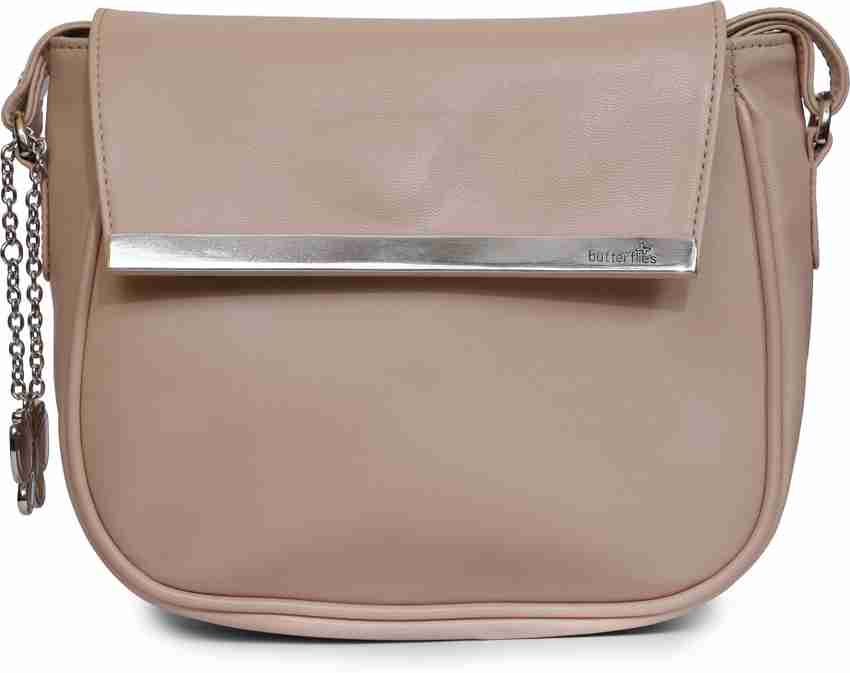 Butterflies Pink Sling Bag Ladies Butterfly Purse Branded Ladies Purse Under 500 stylish party smart with small lady girls fancy combo below mini big short leather shoulder Peach Price in India