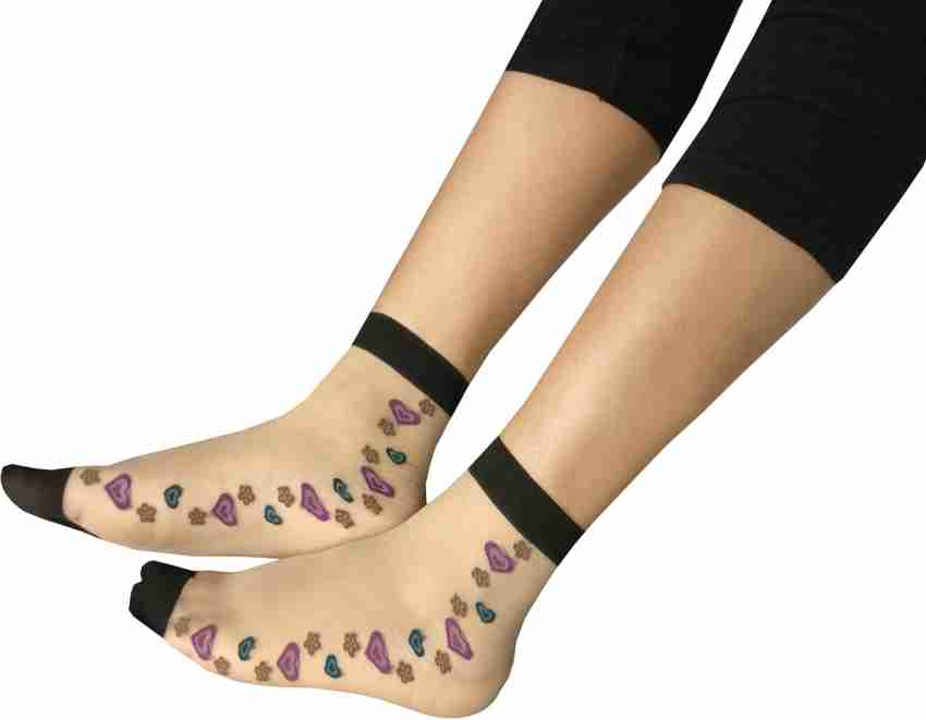 Floral Ankle-Length Socks