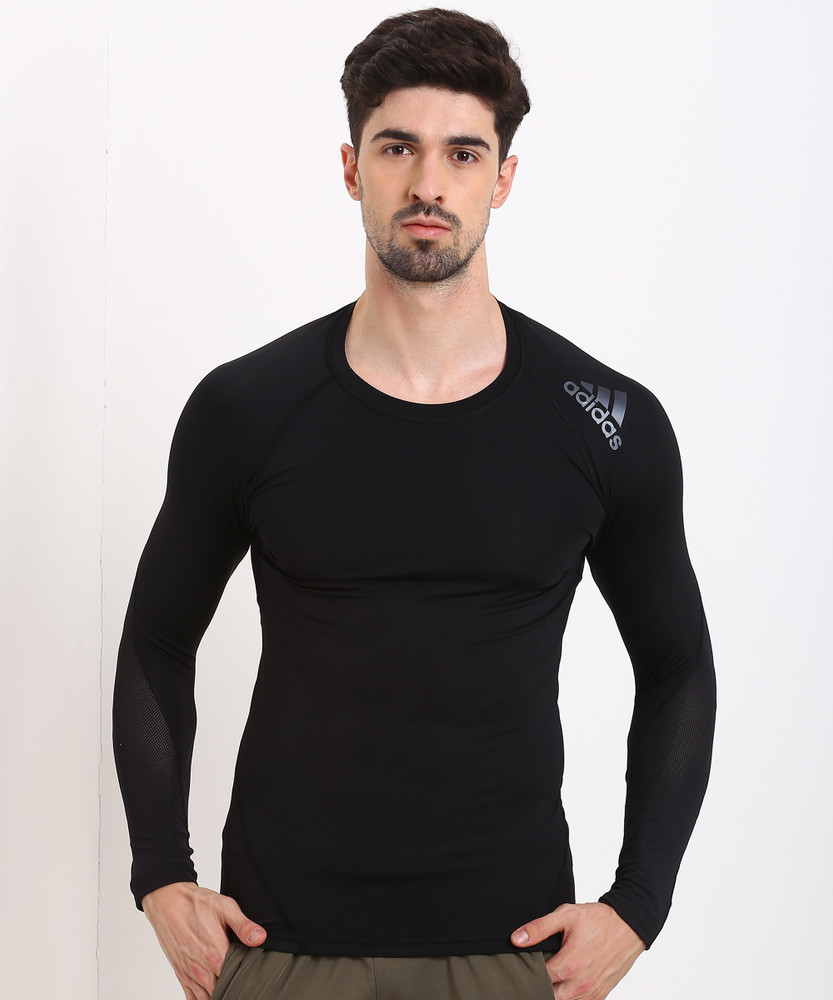 ADIDAS Solid Men Round Neck Black T Shirt Buy ADIDAS Solid Men