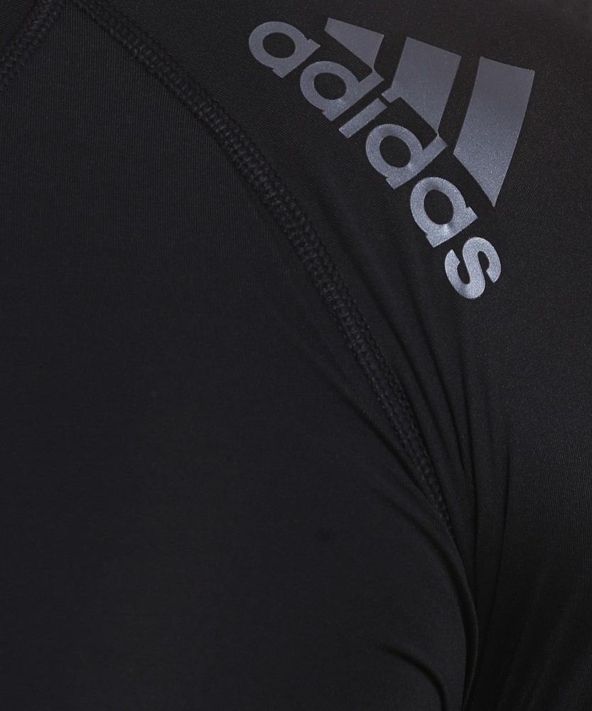 ADIDAS Solid Men Round Neck Black T-Shirt - Buy ADIDAS Solid Men Round Neck Black  T-Shirt Online at Best Prices in India