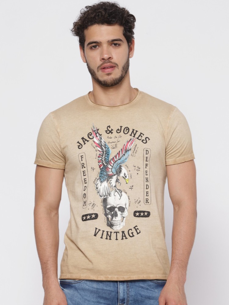 ironi motivet homoseksuel JACK & JONES Printed Men Round Neck Brown T-Shirt - Buy JACK & JONES  Printed Men Round Neck Brown T-Shirt Online at Best Prices in India |  Flipkart.com