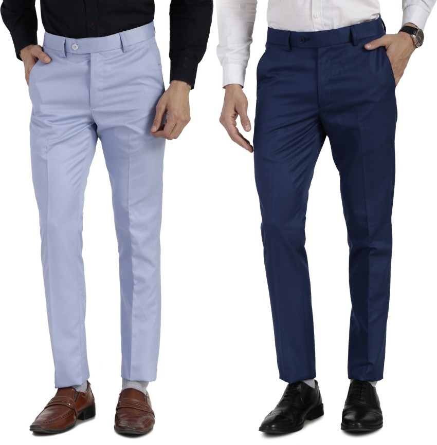 VANDNAM FABRICS Slim Fit Men Light Blue Trousers - Buy VANDNAM FABRICS Slim  Fit Men Light Blue Trousers Online at Best Prices in India