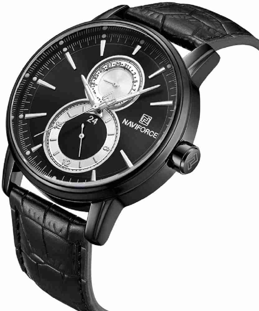 NAVIFORCE Formal Luxury Analog Watch For Men Buy NAVIFORCE Formal Luxury Analog Watch For Men 3005 Black Silver Chronograph Online at Best Prices in India Flipkart