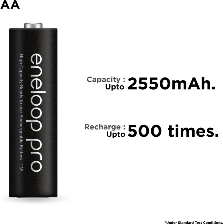 AA NiMH Panasonic Eneloop Pro Rechargeable Batteries (4 Card)