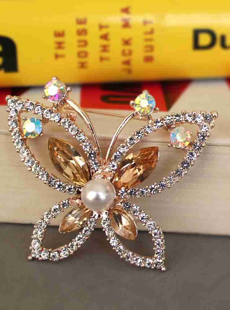 TIED RIBBONS Butterfly Shape Designer Brooch Saree Pin Brooch Price in  India - Buy TIED RIBBONS Butterfly Shape Designer Brooch Saree Pin Brooch  online at