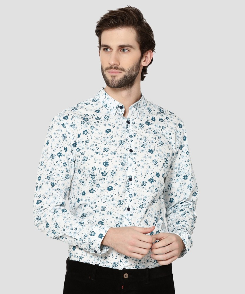 JACK & JONES Men Printed Casual Blue Shirt - Buy JACK & JONES Men Printed  Casual Blue Shirt Online at Best Prices in India