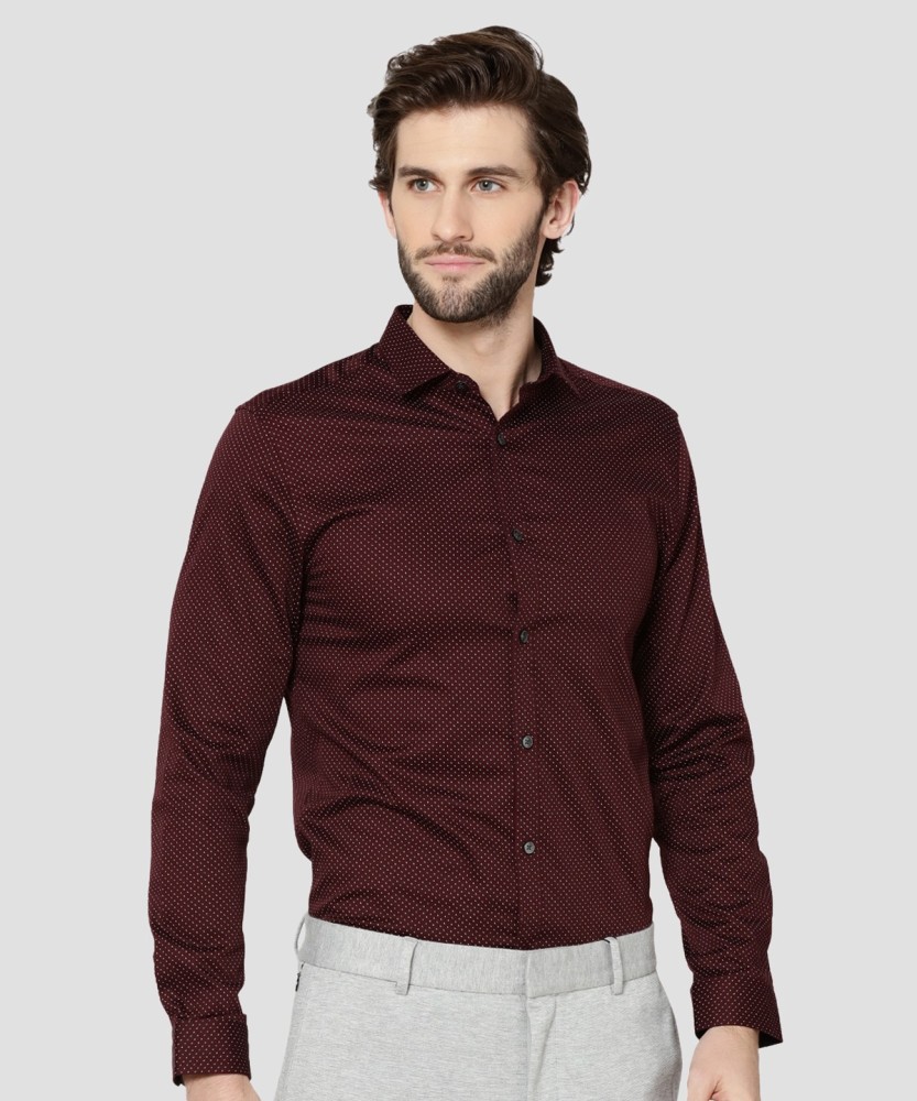 jack and jones burgundy shirt